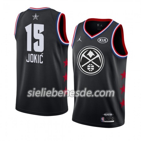 Herren NBA Denver Nuggets Trikot Nikola Jokic 15 2019 All-Star Jordan Brand Schwarz Swingman